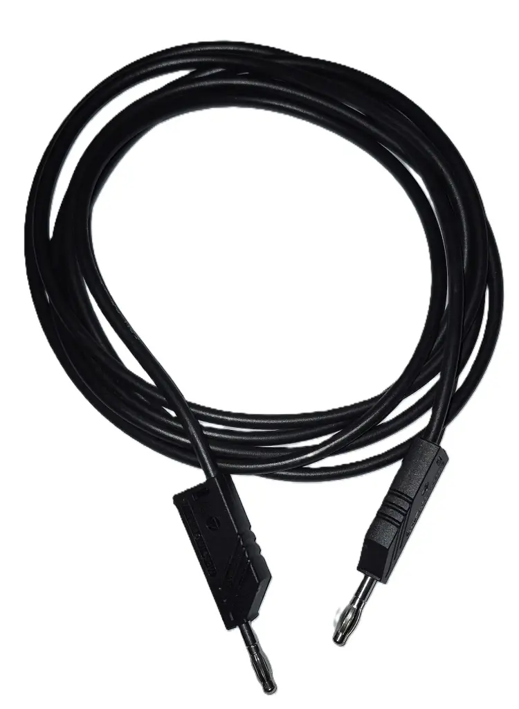 PVC Test Lead with 4mm Banana Plug, Black, 2 meter