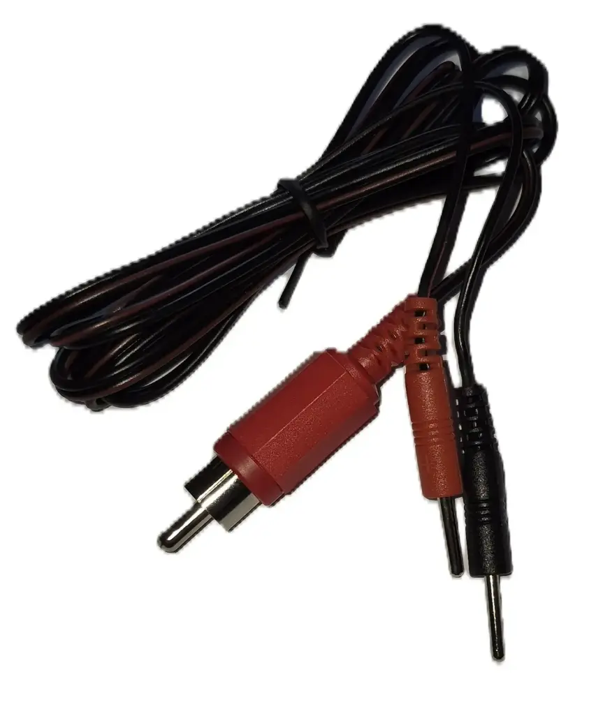 Electrode Pad Cable, 1x RCA to 2x 2mm Pin
