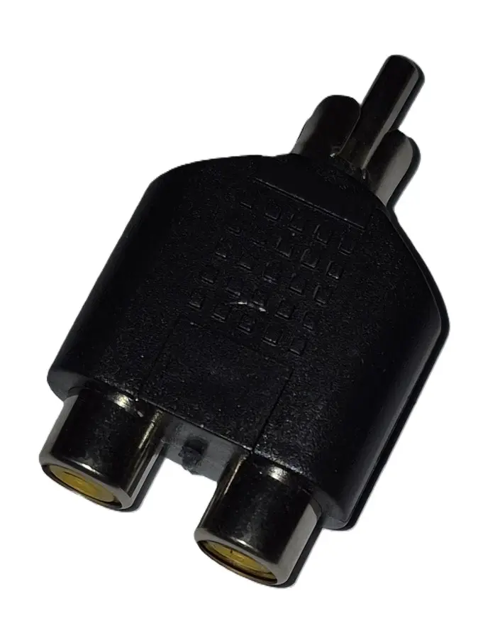 Adaptor RCA Plug to 2 x RCA Socket
